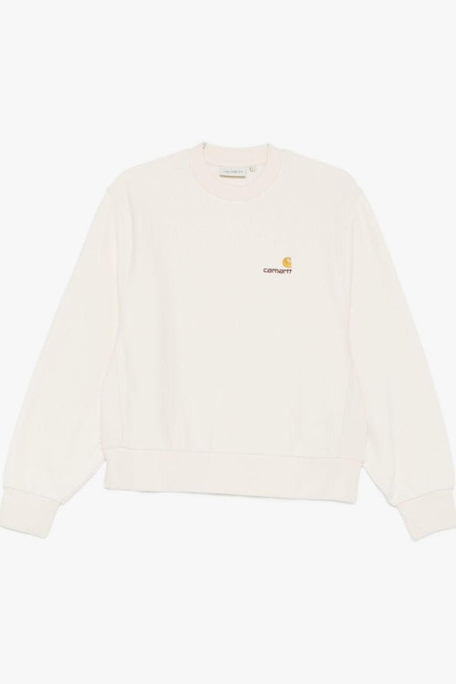 Wip Felpa Ecru Donna Micro Ricamo Logo