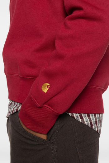 Wip Felpa Rosso Uomo Micro Ricamo Logo - 4