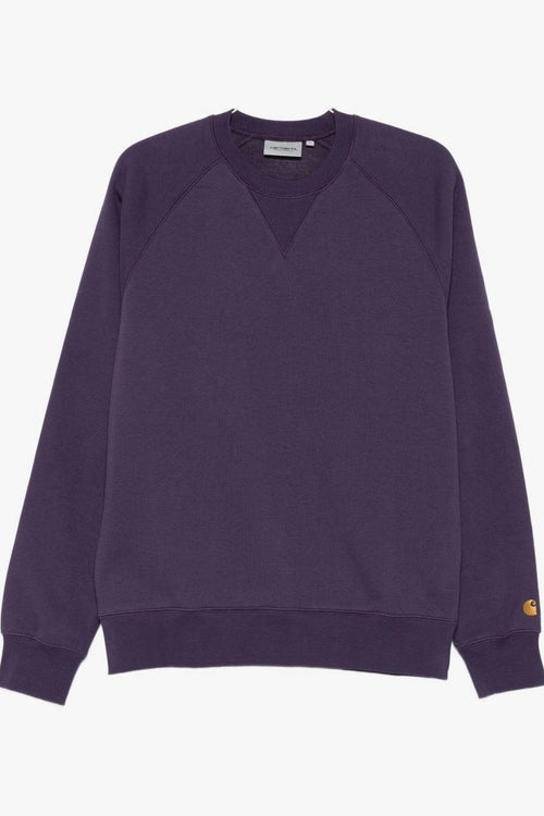 Wip Felpa Viola Uomo Micro Ricamo sul Polso