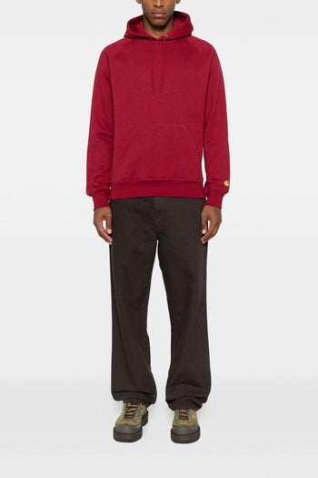 Wip Chase Uomo Felpa Cappuccio Rosso - 2