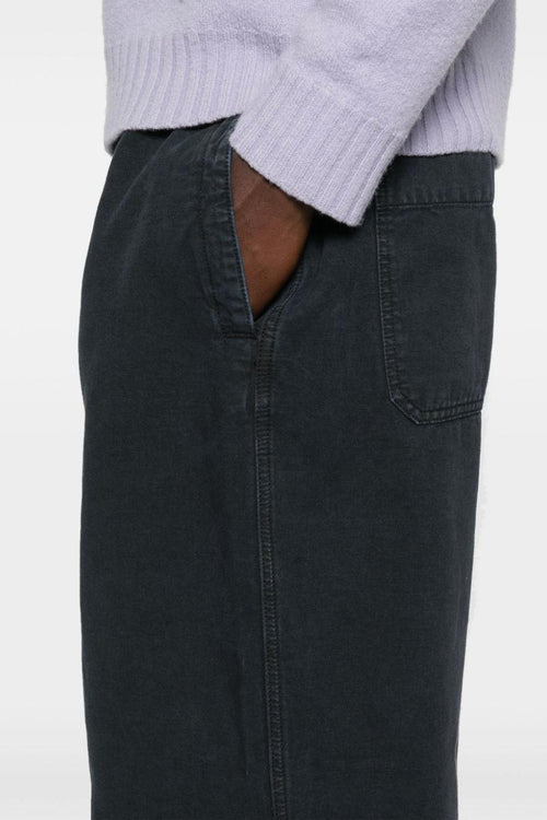 Pantalone Nero Uomo Hubbard Gamba Ampia - 2