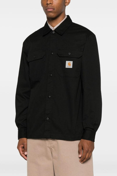 Wip Camicia Nero Uomo con Tasche