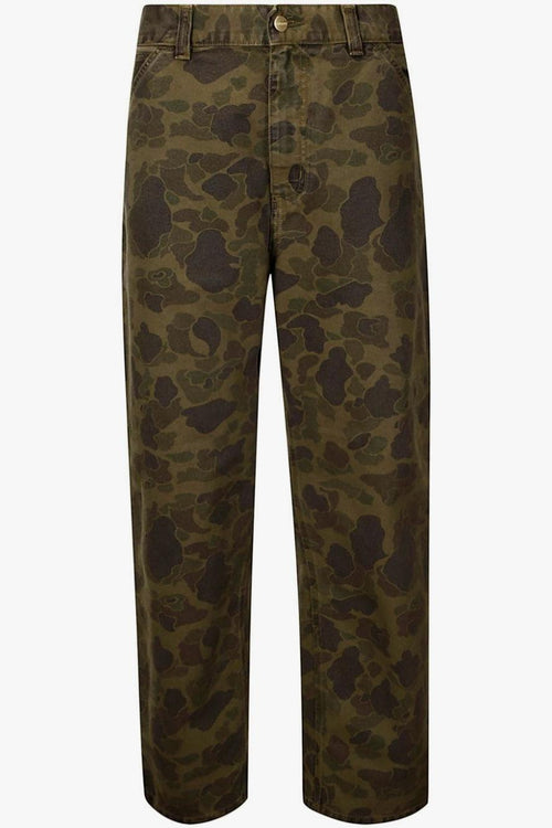 Pantalone Verde Uomo Camouflage Duck Single Knee - 1