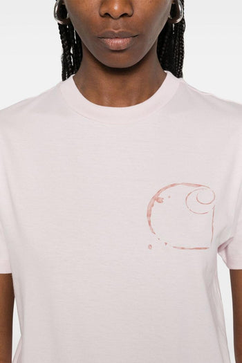 Wip Donna T-shirt Rosa Stampa Logo - 4