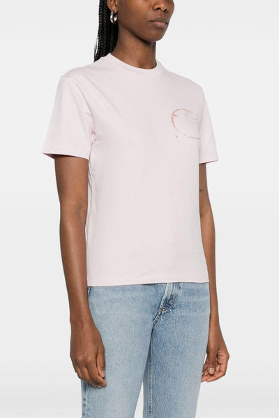 Wip Donna T-shirt Rosa Stampa Logo