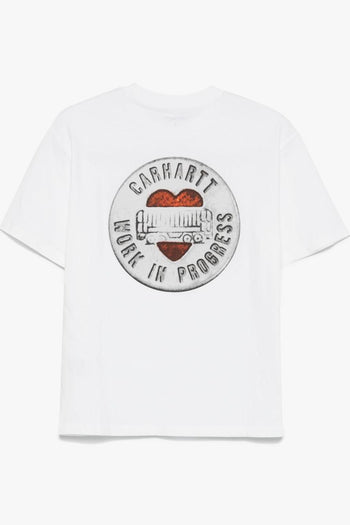 Wip Donna T-shirt Bianco Cuore Posteriore - 2