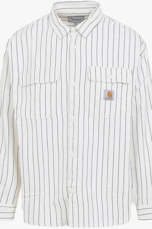 Wip Uomo Giubbotto Bianco Effetto Camicia