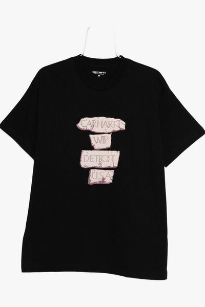 Wip Uomo T-shirt Nero Stampa Logo Detroit Usa