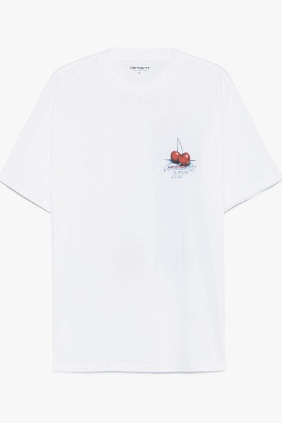 Wip Uomo T-shirt Bianco Logo Ciliegie