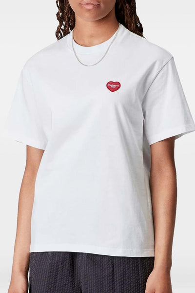 Wip Heart Donna T-shirt Bianco Stampa Cuore