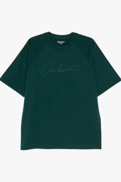 Wip T-shirt Verde Uomo Logo Ricamato