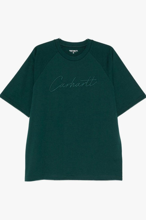 Wip T-shirt Verde Uomo Logo Ricamato