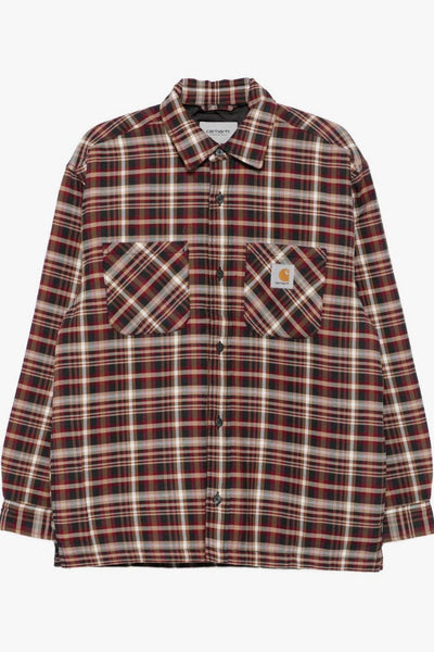 WIP L/S C-Logo Uomo Camicia Bordeaux Check