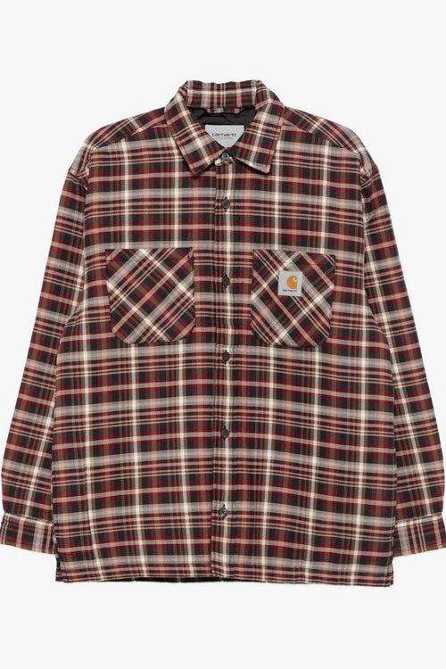 WIP L/S C-Logo Uomo Camicia Bordeaux Check