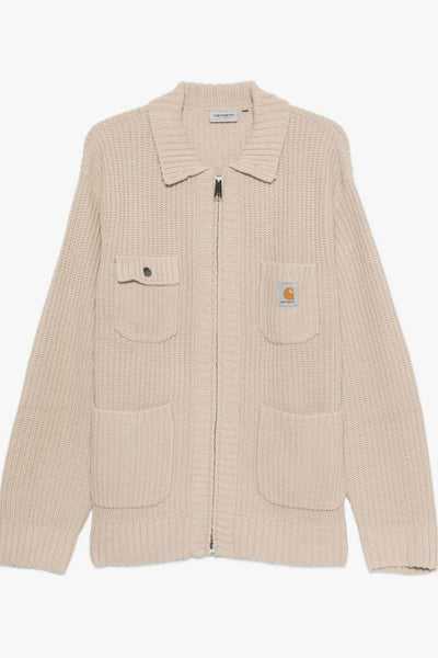 Wip Giubbotto-Cardigan Beige Uomo a Coste