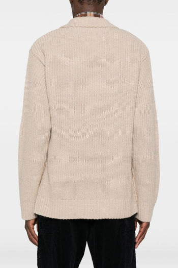 Wip Giubbotto-Cardigan Beige Uomo a Coste - 4