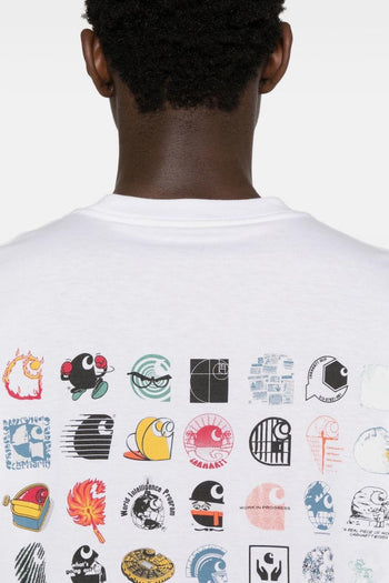 Wip T-shirt Bianco Uomo Stampa Grafica Posteriore - 3