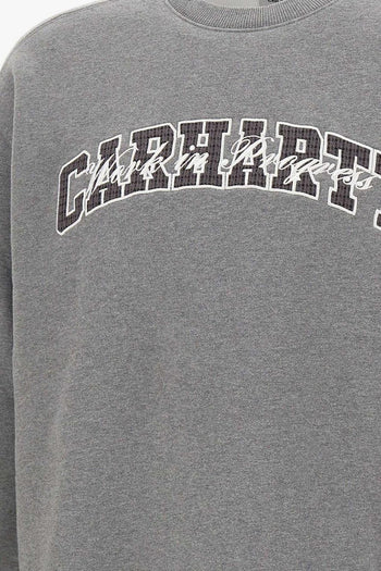 Wip Felpa Grigio Uomo Girocollo con Logo - 3