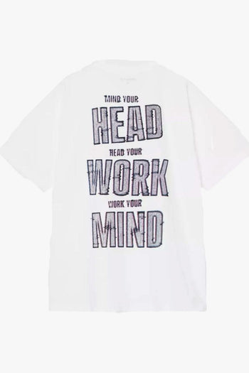 Wip T-shirt Bianco Uomo Mind Your Head - 2
