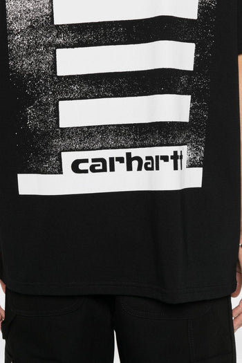 Wip T-shirt Nero Uomo Stampa Righe Posteriori - 4