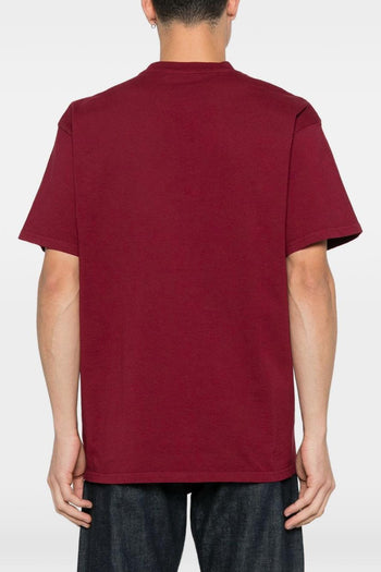 Wip T-shirt Rosso Uomo Logo Tono su Tono - 3