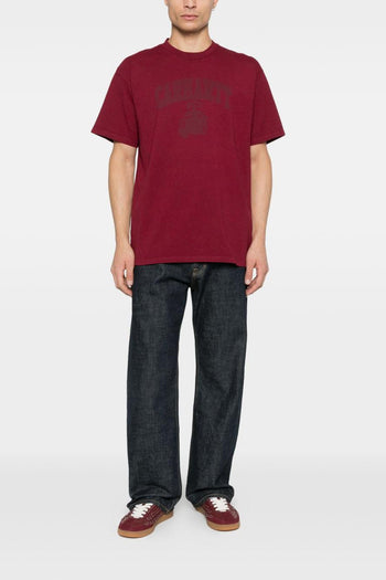 Wip T-shirt Rosso Uomo Logo Tono su Tono - 2