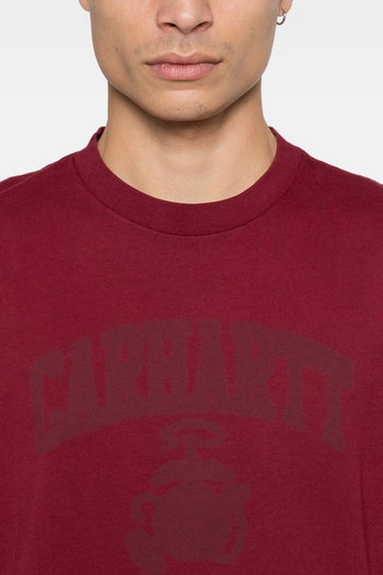 Wip T-shirt Rosso Uomo Logo Tono su Tono - 4