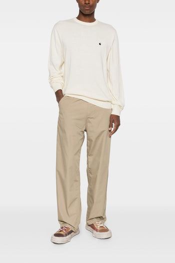 Wip Pantalone Postal Single Knee Uomo Beige - 2