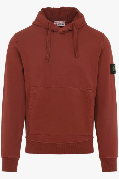 Felpa Rosso Uomo Cappuccio