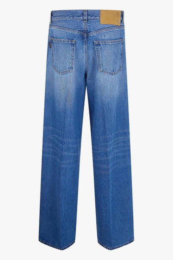 Jeans Blu Donna con Sbaffature - 2