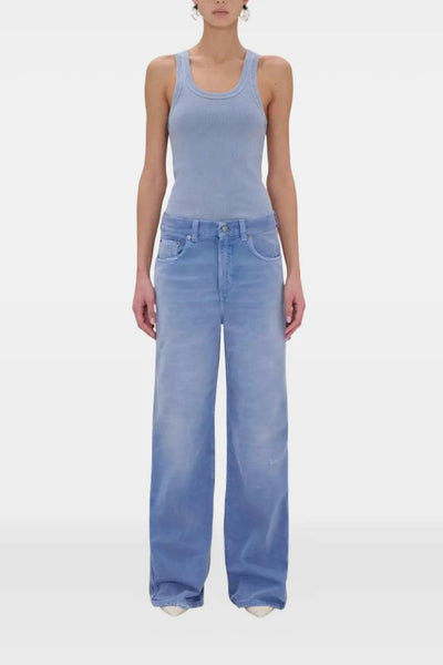 Jeans Indigo Donna Gamba Ampia