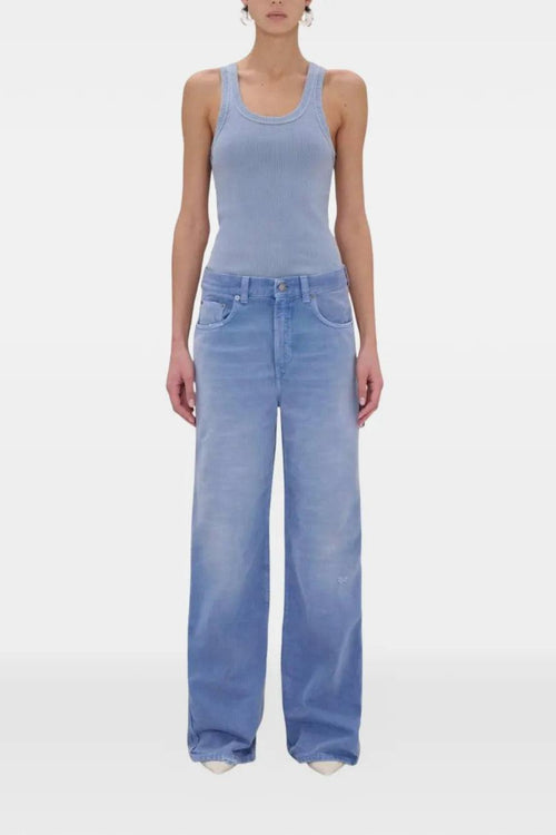 Jeans Indigo Donna Gamba Ampia