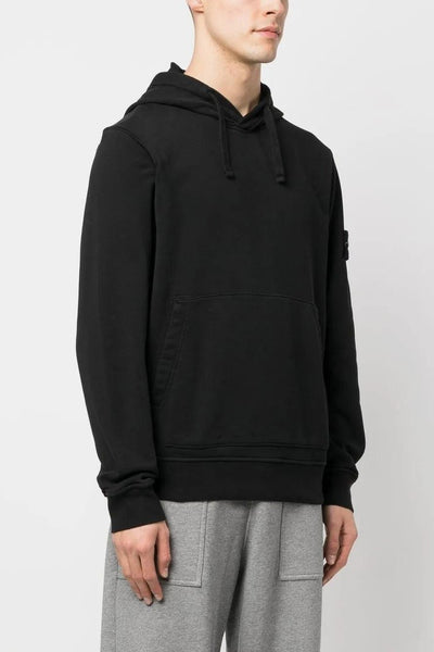Felpa Nero Uomo Cappuccio