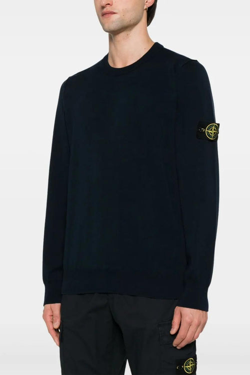 Maglia Blu Uomo Patch Logo