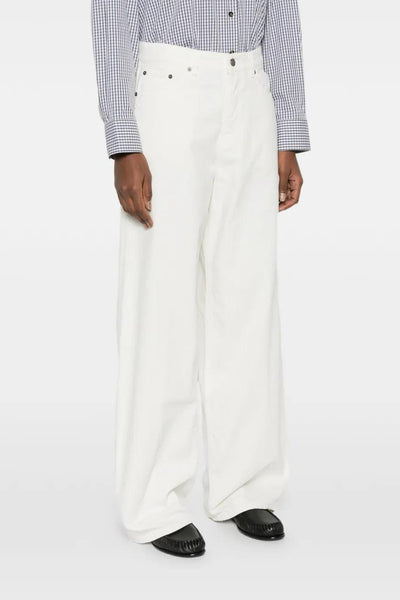Jeans Bianco Donna Gamba Ampia