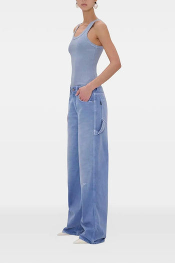 Jeans Indigo Donna Gamba Ampia - 2