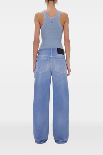 Jeans Indigo Donna Gamba Ampia - 3