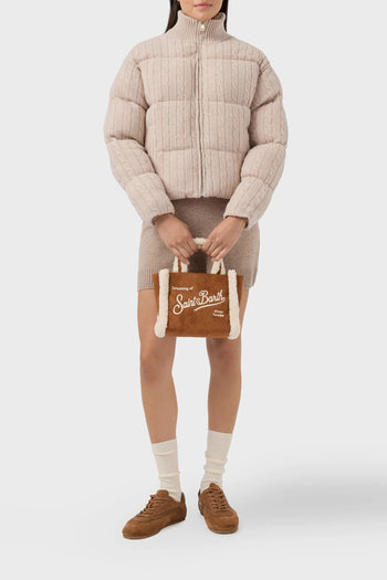 Saint Barth Borsa Marrone Donna Vanity Mini Shearling - 2