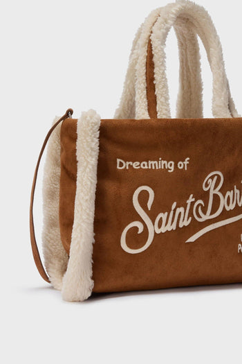 Saint Barth Borsa Marrone Donna Colette Shearling - 3
