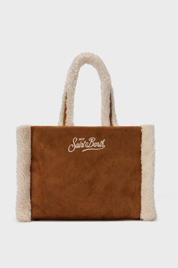 Saint Barth Borsa Marrone Donna Colette Shearling - 2
