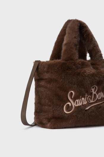 Saint Barth Borsa Marrone Donna Colette Soft Fur - 3