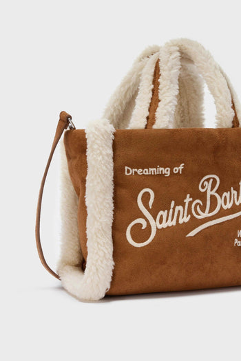 Saint Barth Borsa Marrone Donna Vanity Mini Shearling - 4