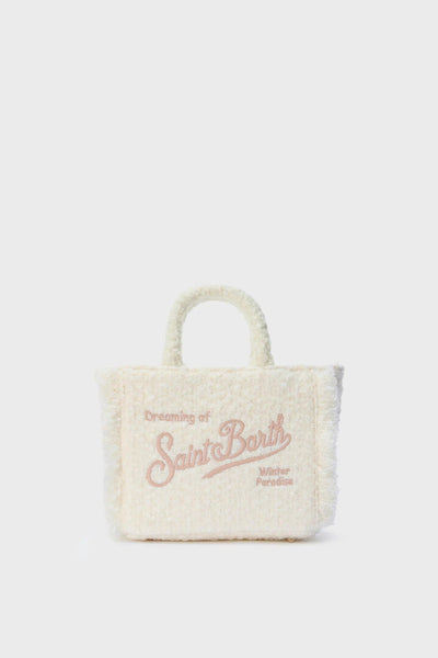 Saint Barth Borsa Bianco Donna Vanity Mini Tweed