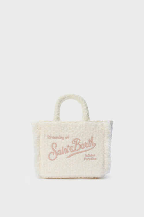 Saint Barth Borsa Bianco Donna Vanity Mini Tweed