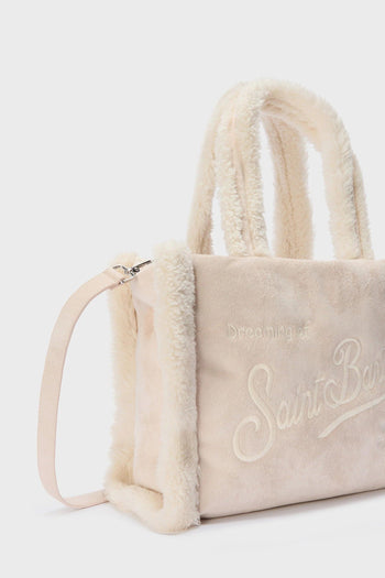 Saint Barth Borsa Bianco Donna Colette Shearling - 4