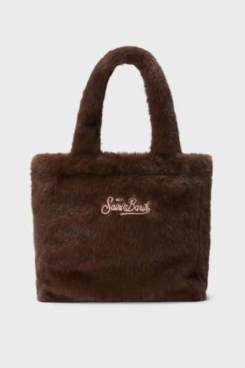 Saint Barth Borsa Marrone Donna Colette Soft Fur - 4