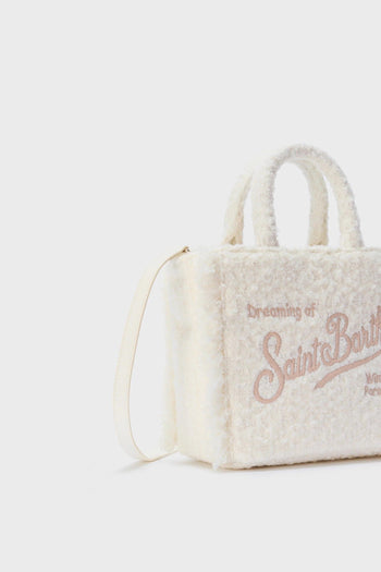 Saint Barth Borsa Bianco Donna Vanity Mini Tweed - 3