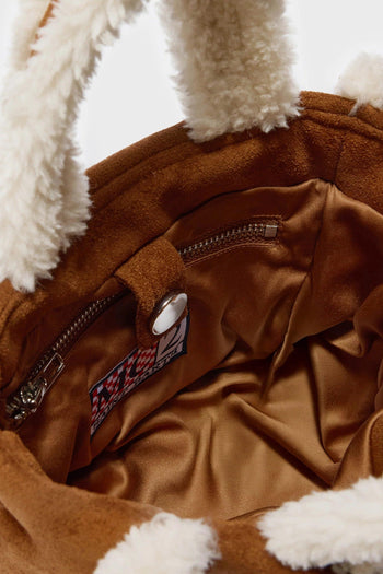 Saint Barth Borsa Marrone Donna Vanity Mini Shearling - 5