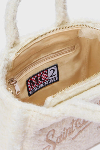 Saint Barth Borsa Bianco Donna Vanity Mini Tweed - 4