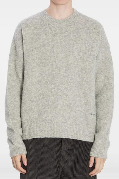 Ami Paris Maglia Grigio Uomo Girocollo